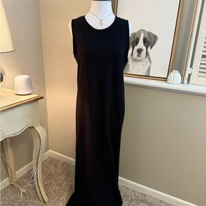 Eileen Fisher Elegant Black Sleeveless Maxi Dress